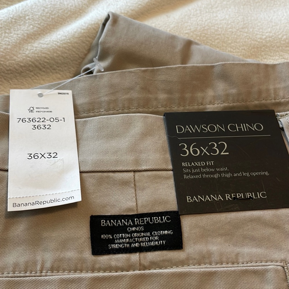 Banana Republic - NWT - Dawson Chino - 36x32